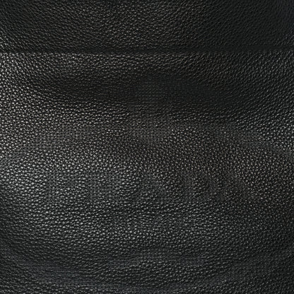 Prada Vitello Daino Soft Perforated Logo Tote Black 7 of 9