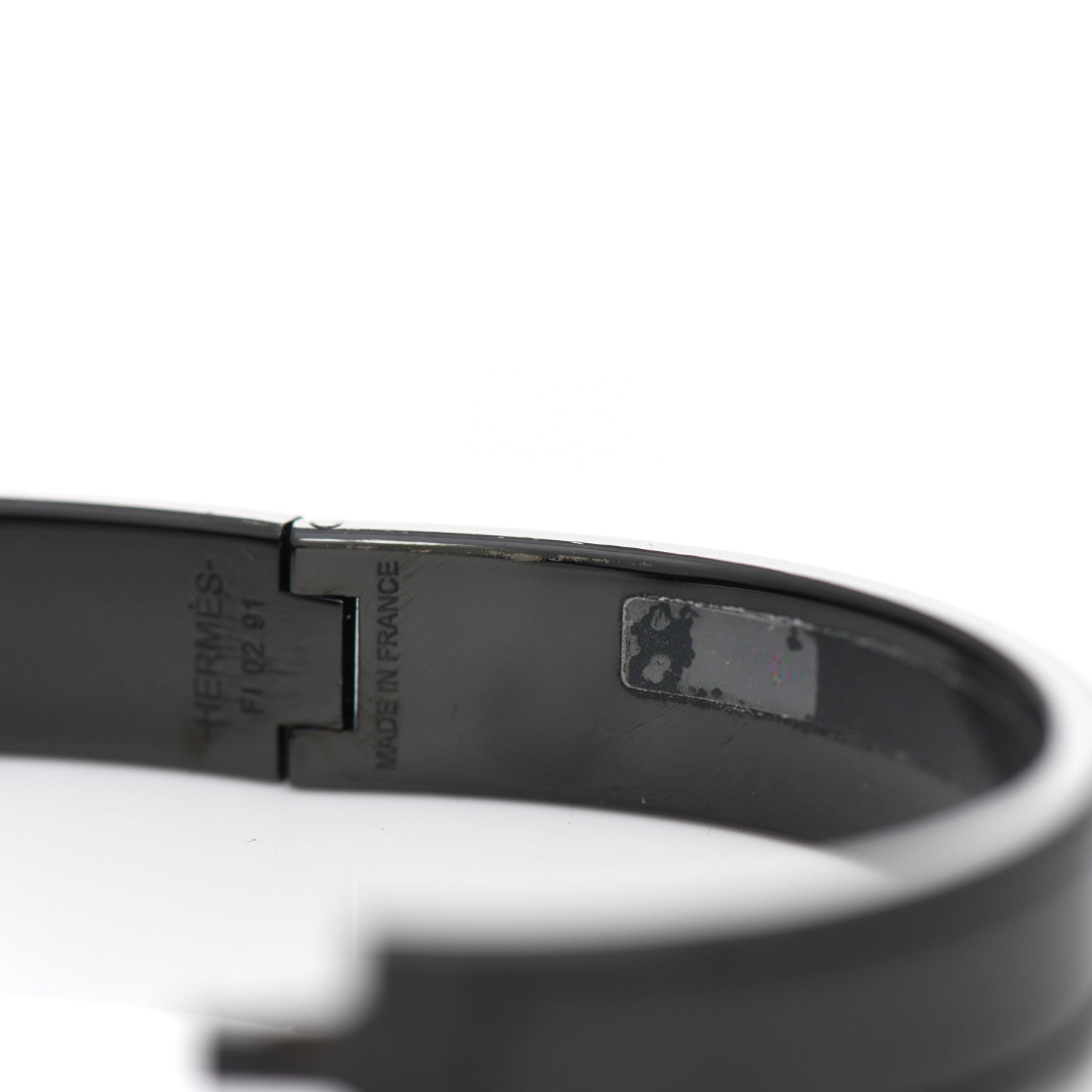 Hermes Matte Enamel Narrow Clic Clac HH Bracelet T3 So Black 6 of 7