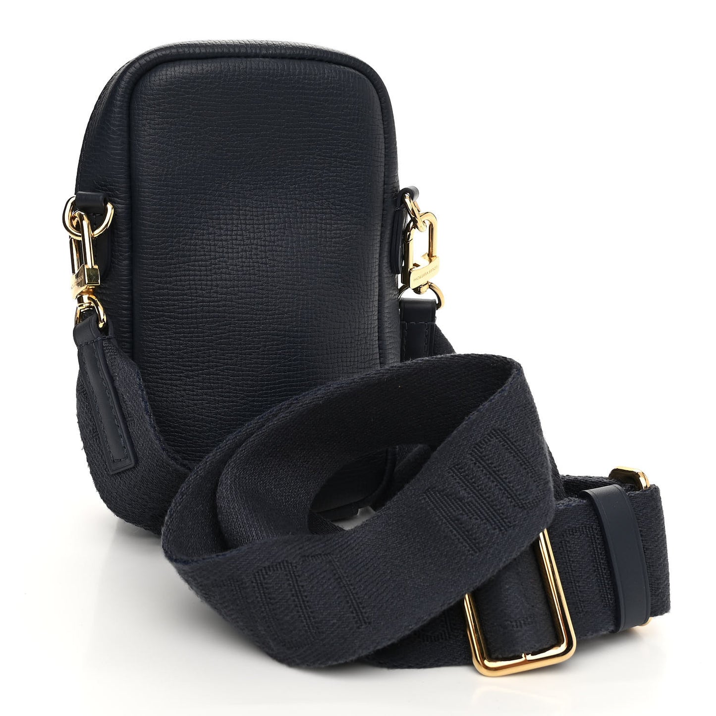 X NIGO Denim Monogram Flat Double Phone Pouch