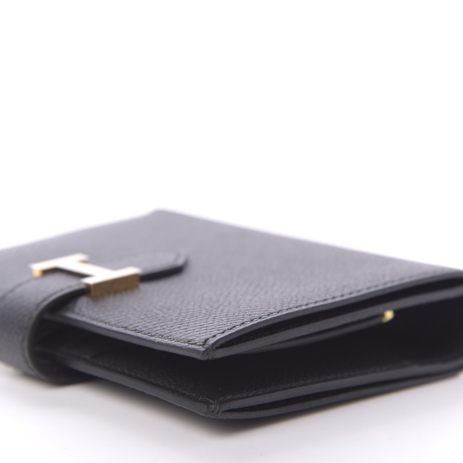 Hermes Epsom Bearn Compact Wallet Black 8 of 11