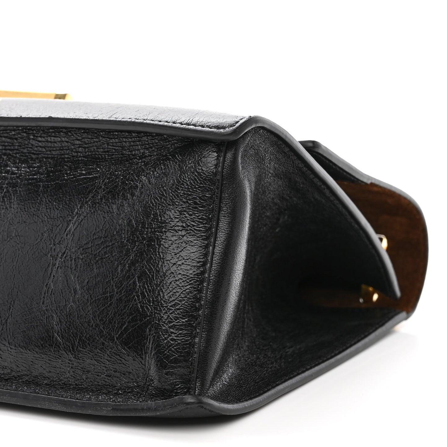 Agnello Old Shine F is Fendi Kan U Shoulder Bag Black