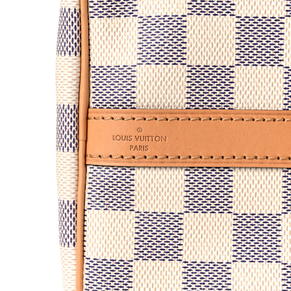 Louis Vuitton Damier Azur Braided Speedy Bandouliere 30 Blue 7 of 17