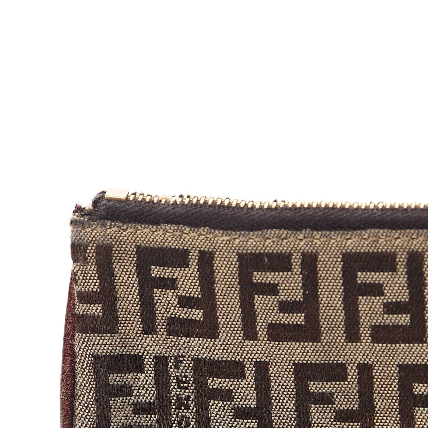 Fendi Zucchino Coin Pouch Key Case Beige 10 of 10