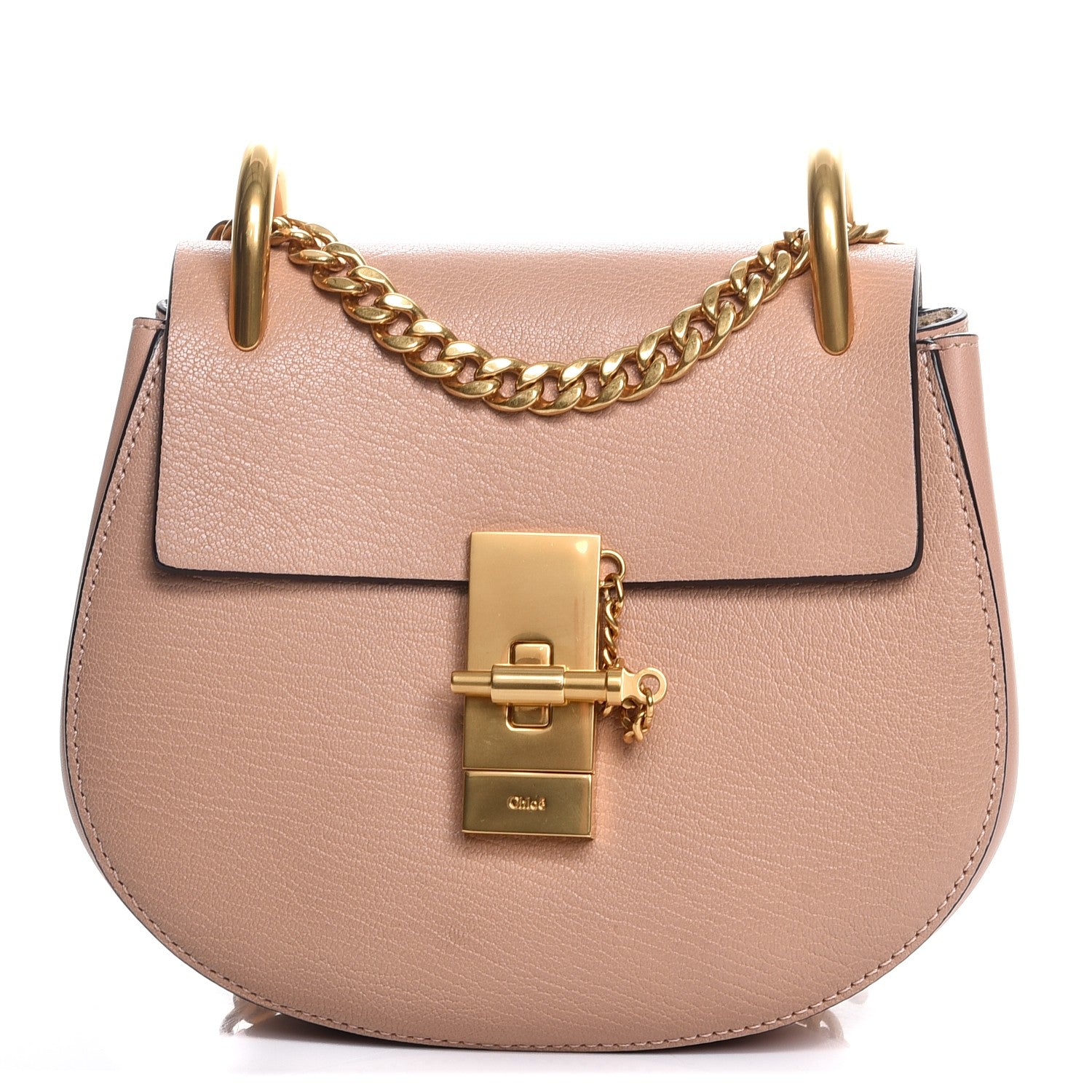 Chloe Goatskin Mini Drew Shoulder Bag Biscotti Beige 1 of 8