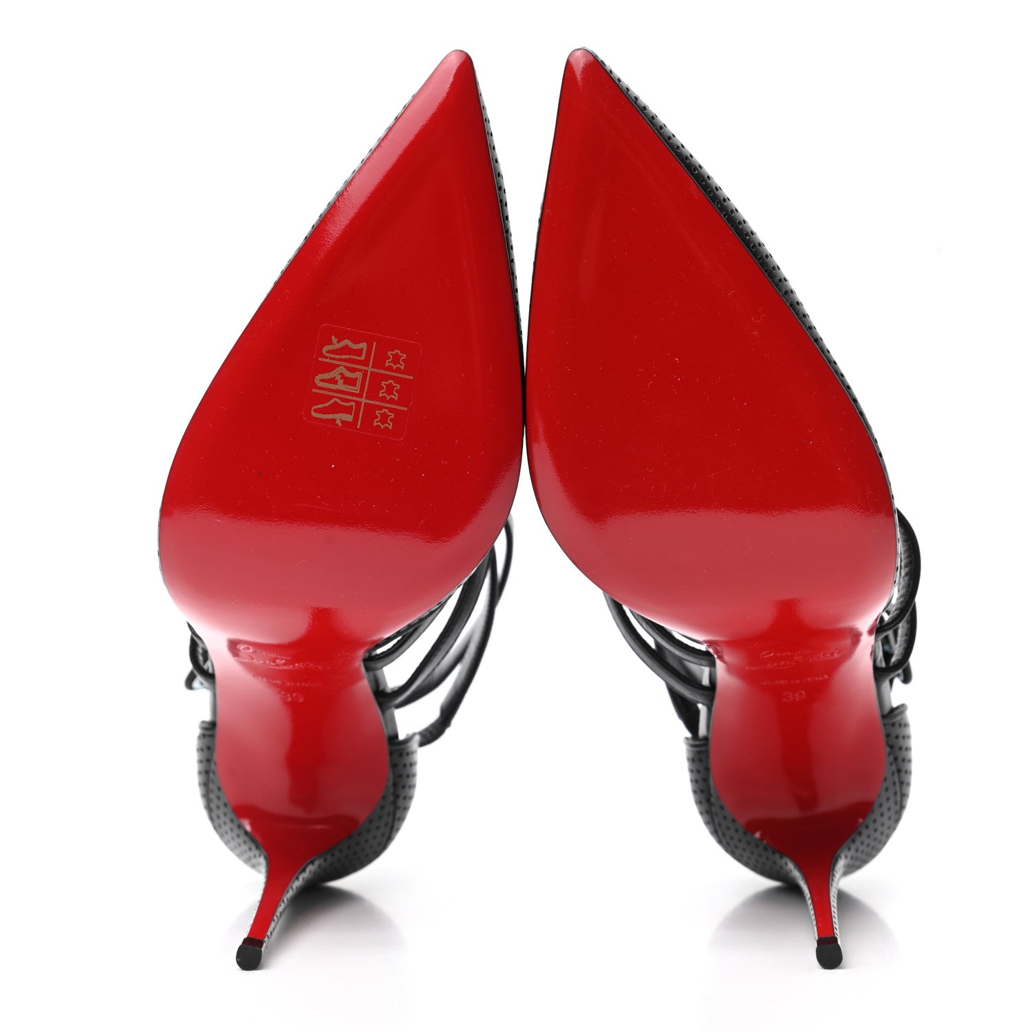 Christian Louboutin Nappa Perforated Victorilla 100 Pumps 39 Black 5 of 7