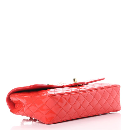 Chanel Patent Calfskin Quilted Valentine Charms Medium Single Flap Red 4 of 19