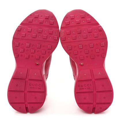 Gucci Calfskin Logo Womens Rhyton Sneakers 35 Box Pink 5 of 10