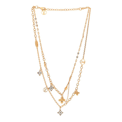 Louis Vuitton Metal Blooming Strass Necklace Gold 3 of 4