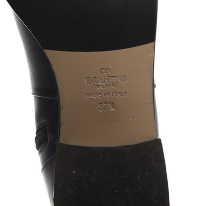 Valentino Garavani Calfskin Multi Bow Over the Knee Boots 37.5 Black 7 of 7
