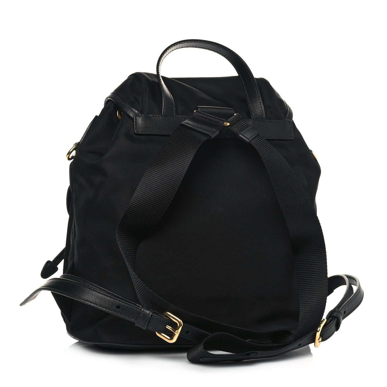 Prada Tessuto Nylon Soft Calfskin Backpack Black 2 of 10