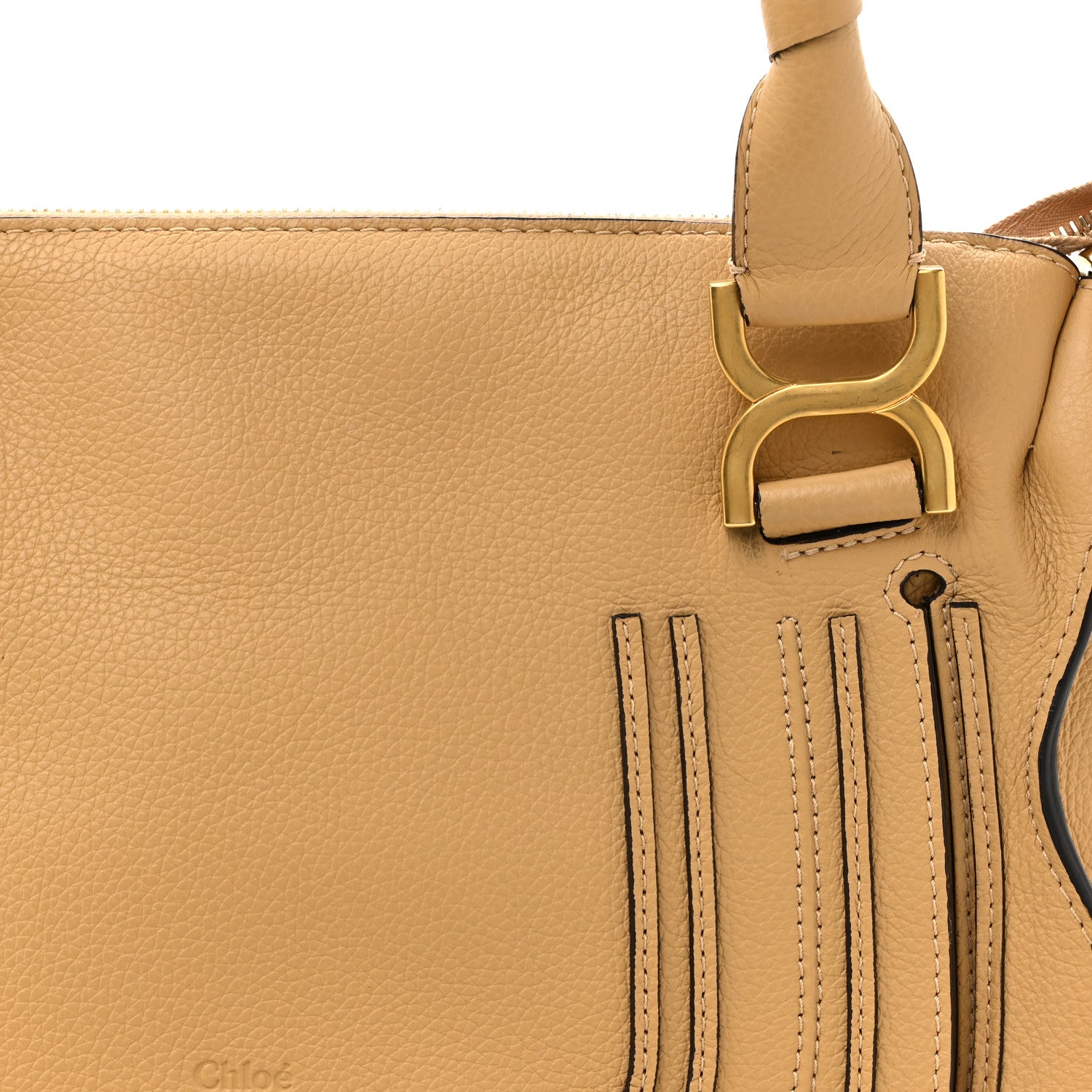 Chloe Calfskin Medium Marcie Satchel Light Tan 8 of 17