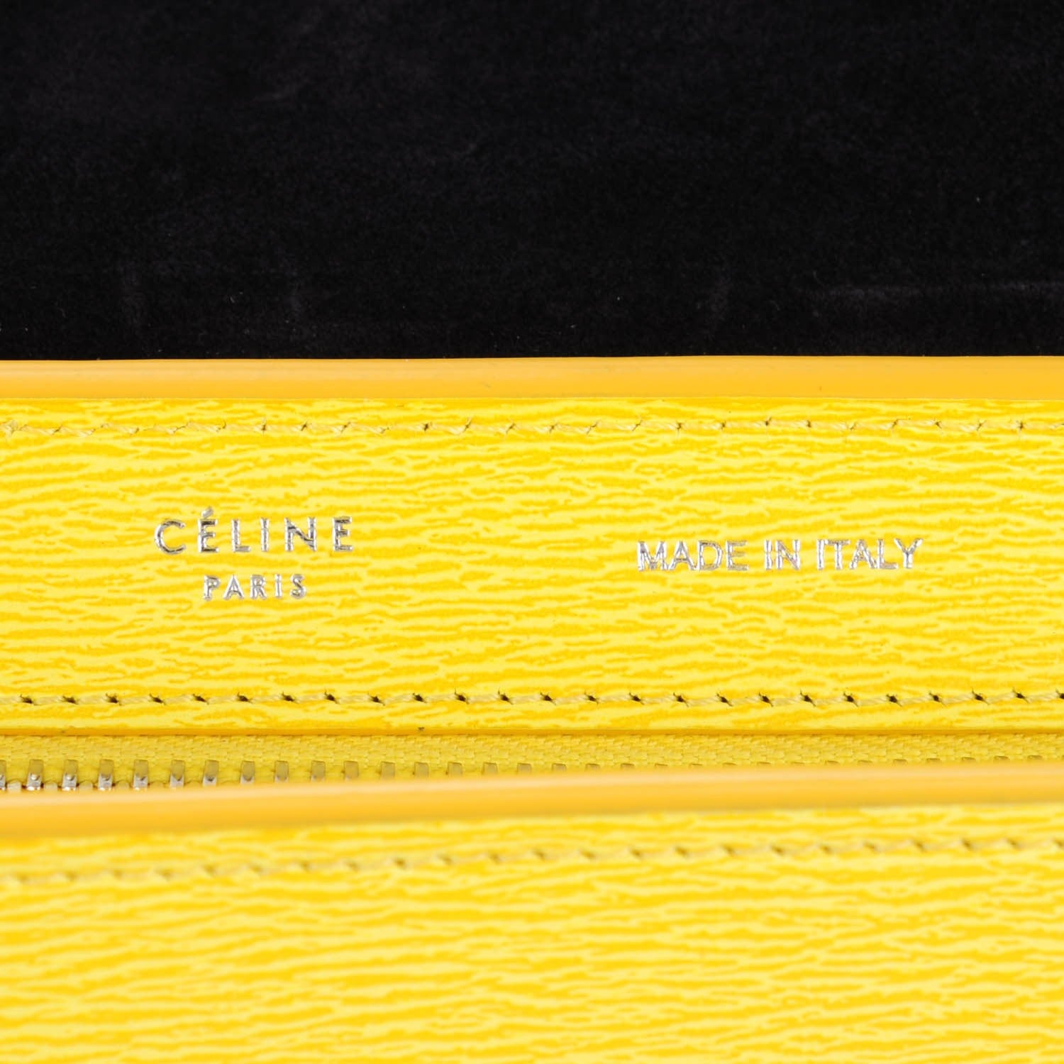 Celine Liege Calfskin Small Trapeze Fluo Yellow 6 of 7