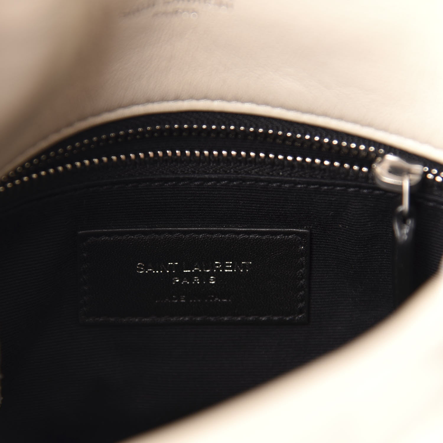 Saint Laurent Lambskin Quilted Toy Loulou Puffer Monogram Chain Satchel Crema Soft 8 of 11