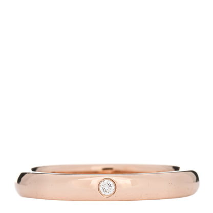 Tiffany 18K Rose Gold Diamond Elsa Peretti Band Ring 50 5.5 1 of 5