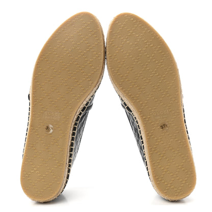 Gucci Microguccissima Signature Espadrilles 37.5 Black 5 of 8