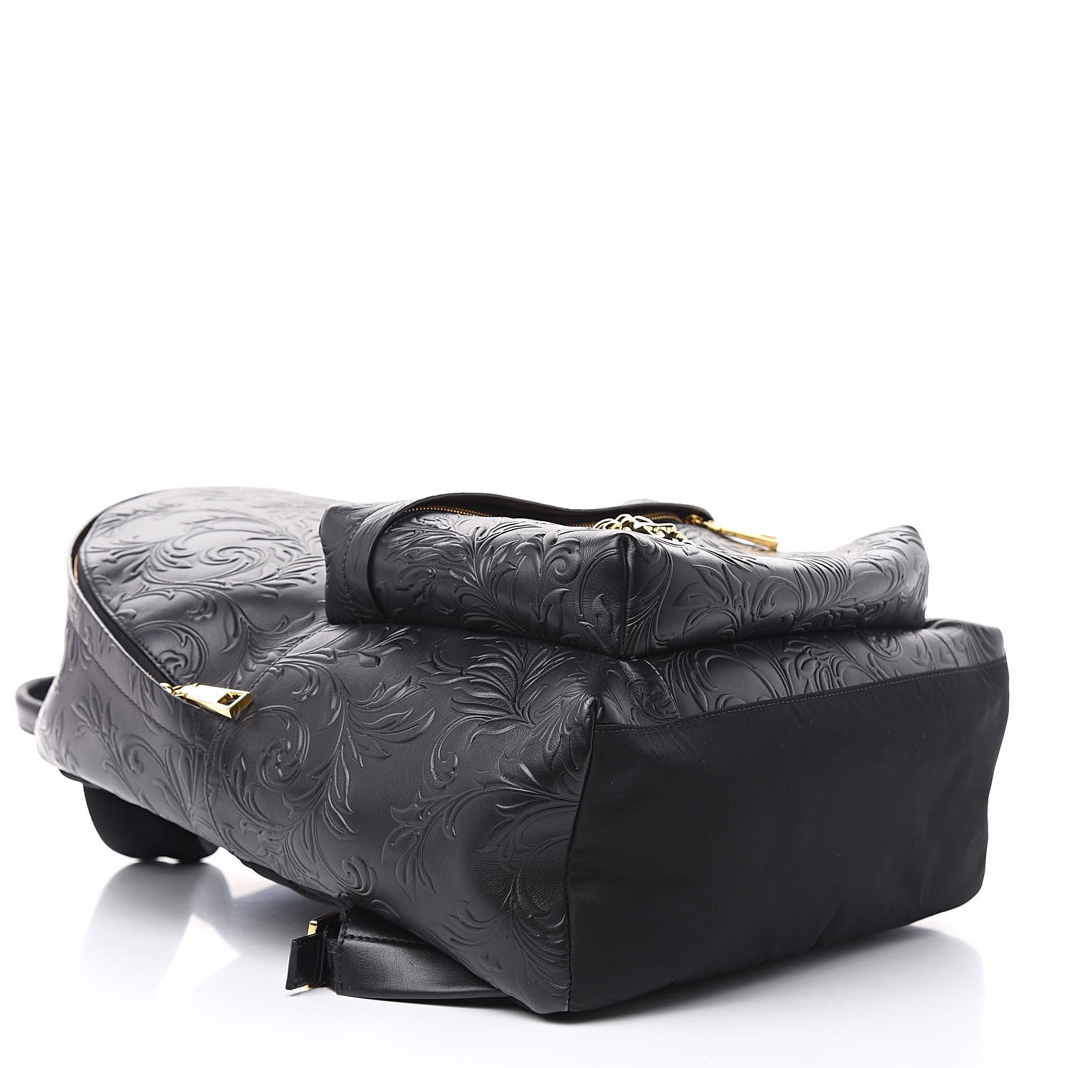 Versace Calfskin Embossed Palazzo Medusa Backpack Black 4 of 9