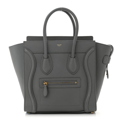 Celine Baby Drummed Calfskin Micro Luggage Kohl 1 of 10