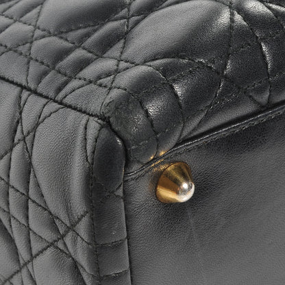 Christian Dior CHRISTIAN DIOR Lambskin Cannage Large Lady Dior Black 7 of 10