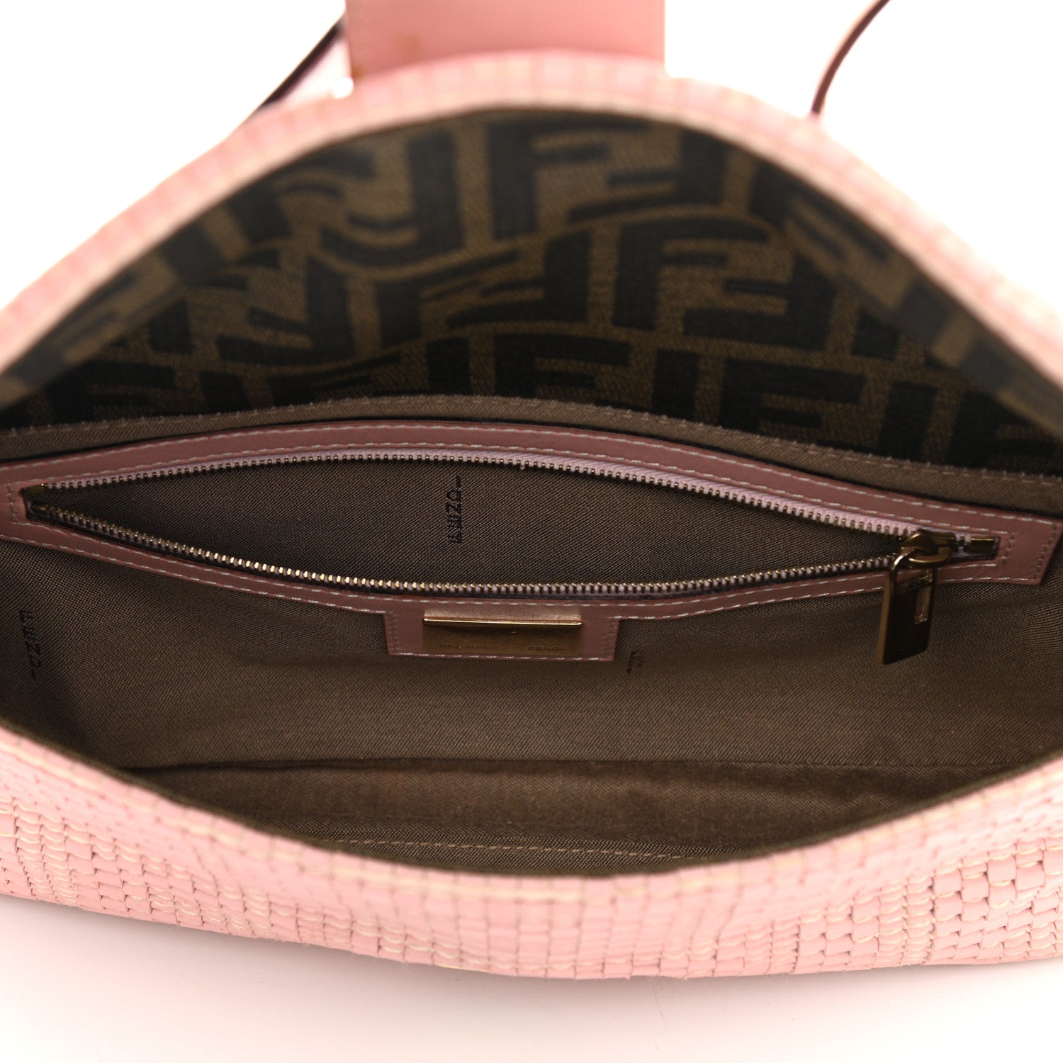 Fendi Calfskin Woven Baguette Cipria Beige Phard 5 of 11