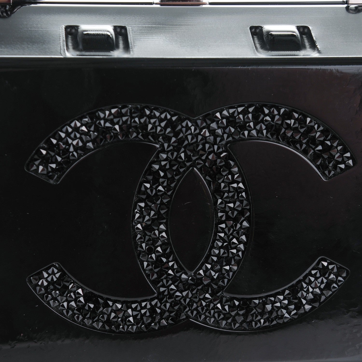 Chanel Plexiglass Grocery By Egg Carton Jewelry Box Clutch Black 8 of 8