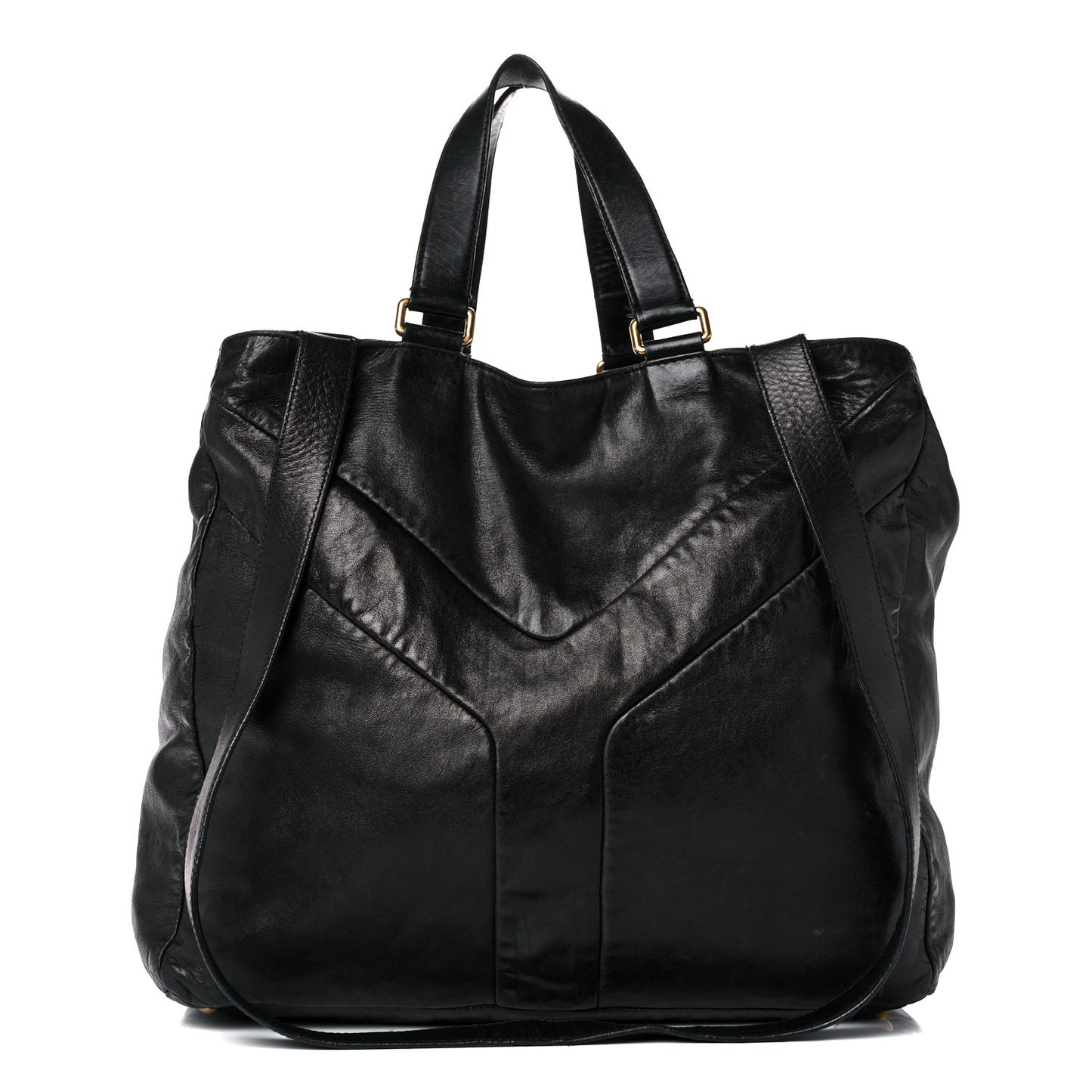 Calfskin Y Tote Black