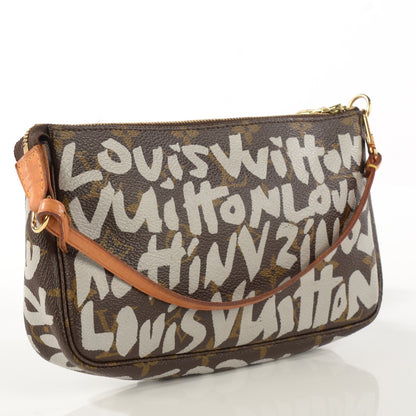 Louis Vuitton Monogram Graffiti Pochette Accessories Silver 3 of 9