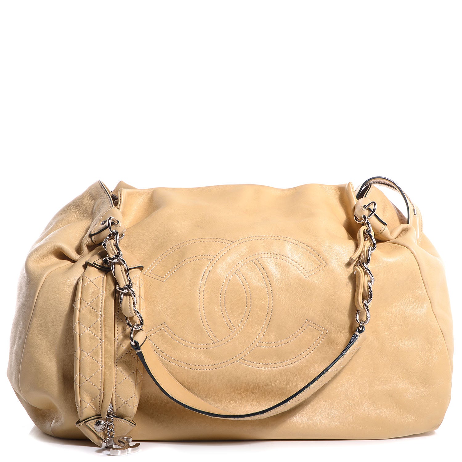 Chanel Lambskin Edgy Large Hobo Beige 1 of 8