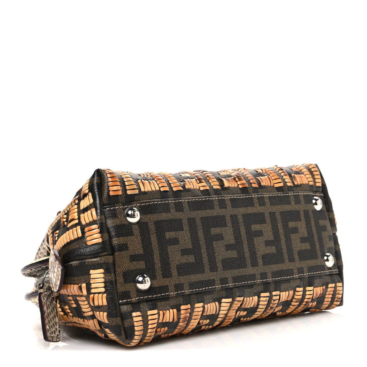 Woven Straw Snakeskin Selleria Mini Adele 1328 Bag Naturale