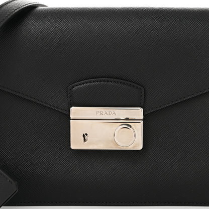 Prada Saffiano Lux Sound Crossbody Bag Black 8 of 11