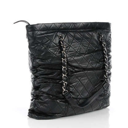 Chanel Lambskin Sharpei Shopping Tote Black 3 of 7