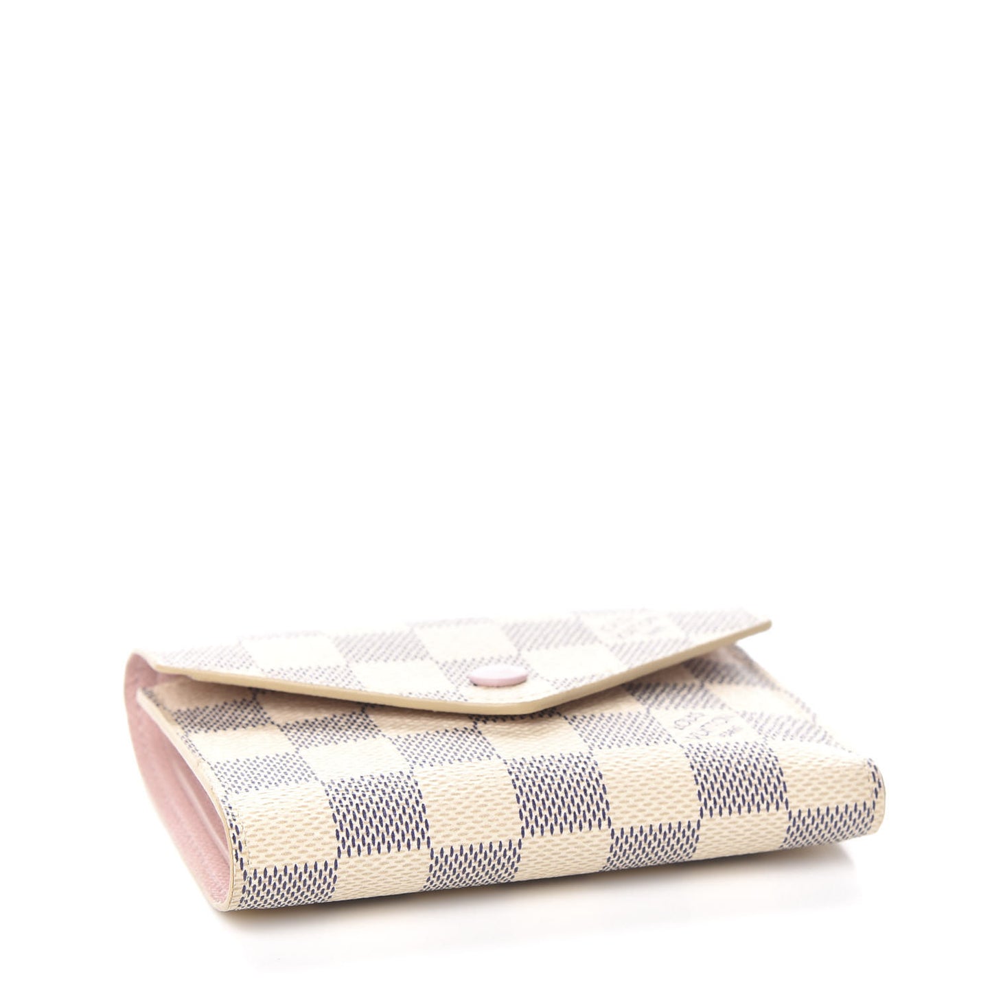 Damier Azur Victorine Wallet Rose Ballerine