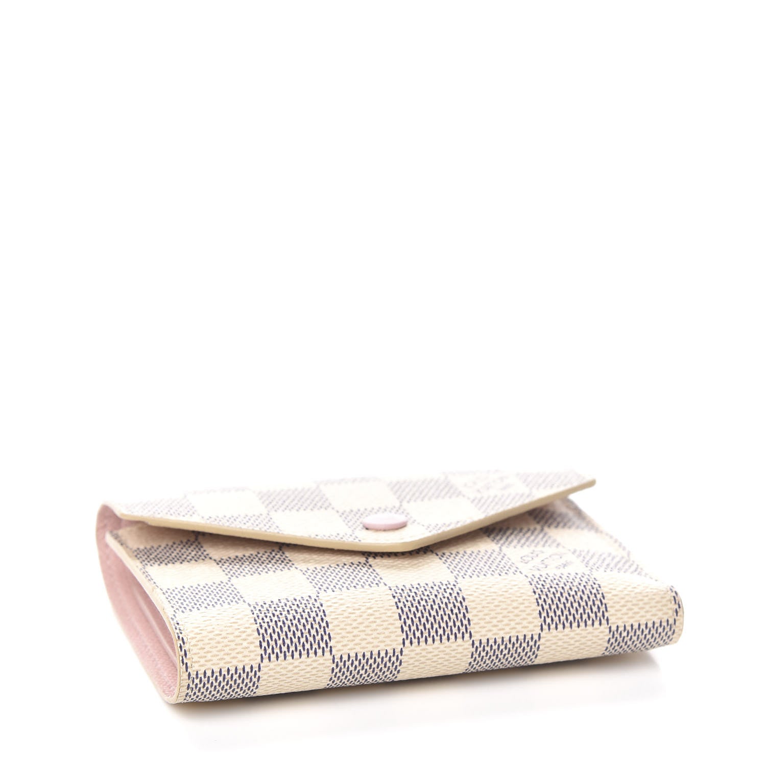 Louis Vuitton Damier Azur Victorine Wallet Rose Ballerine 3 of 8