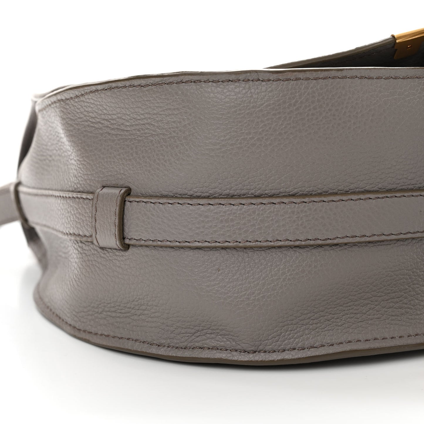 Calfskin Medium Marcie Round Crossbody Bag Cashmere Grey