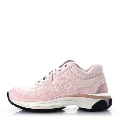 Chanel Fabric CC Womens Sneakers 35 Light Pink 1 of 15
