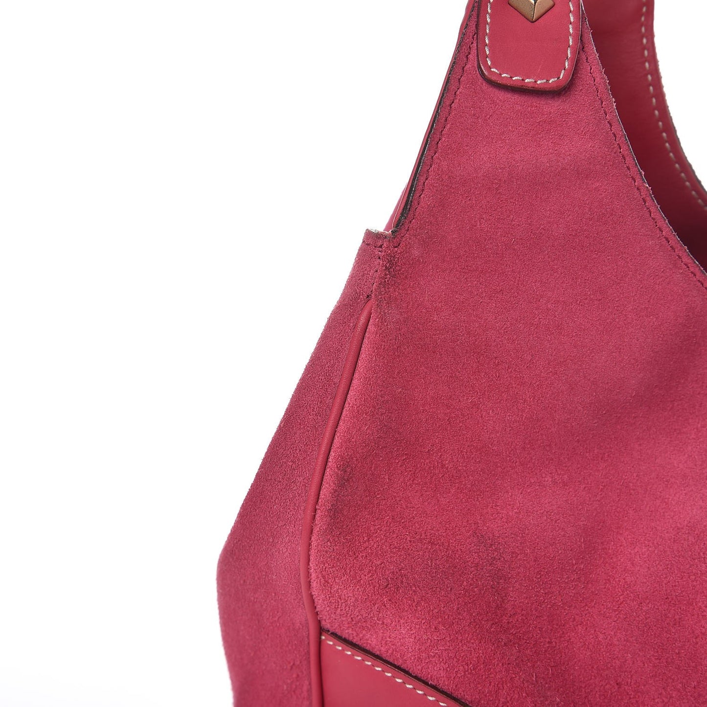 Suede Monogram Large Bardot Pink