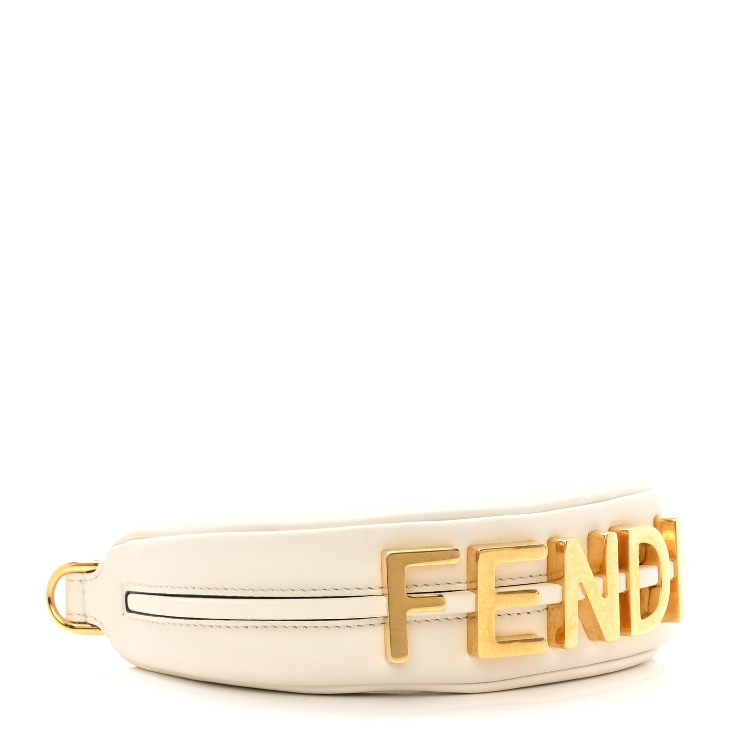 Fendi Vitello Grace Matte Nano Fendigraphy Hobo Charm White Ice 4 of 11