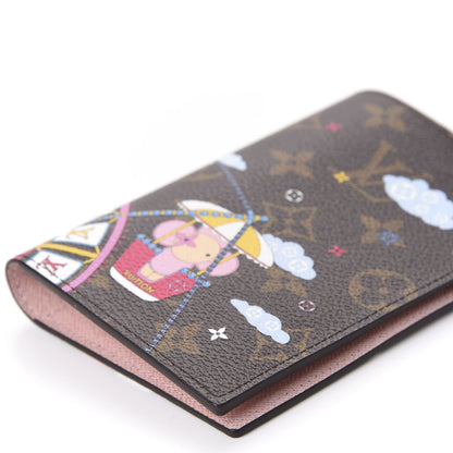 Louis Vuitton Monogram 2020 Christmas Animation Big Wheel Passport Cover Rose Ballerine 6 of 10