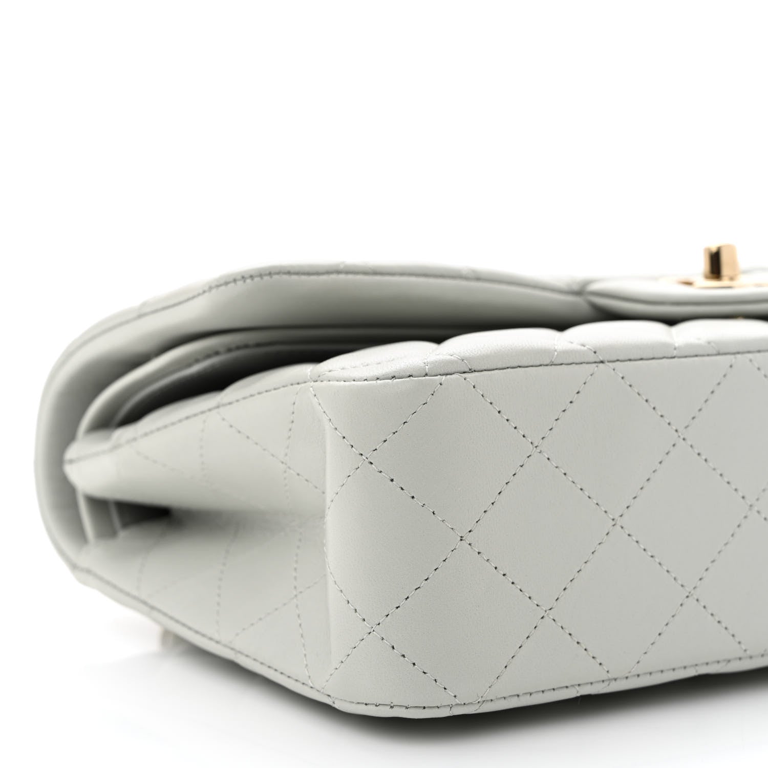 Chanel Lambskin Quilted Medium Double Flap Light Blue 9 of 11