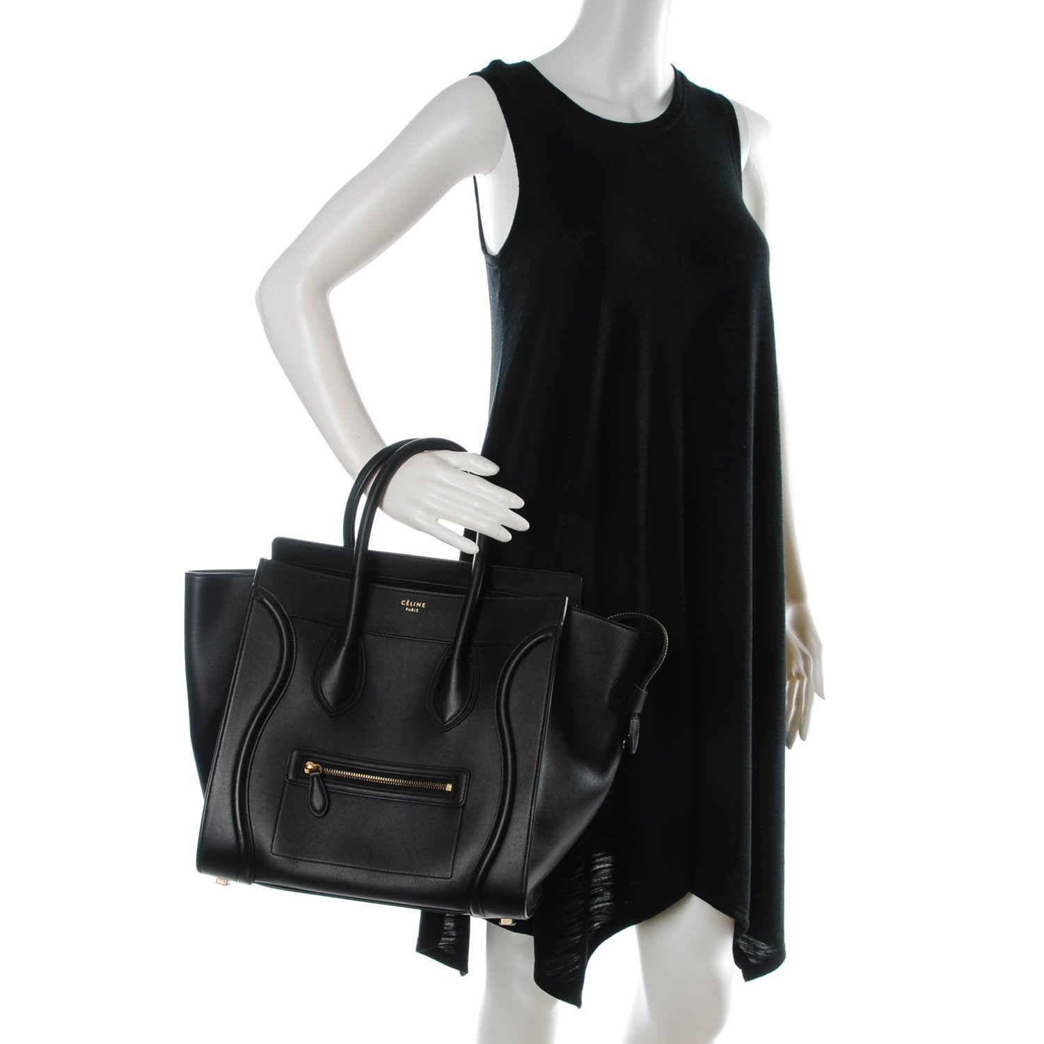Celine Smooth Calfskin Mini Luggage Black 2 of 8