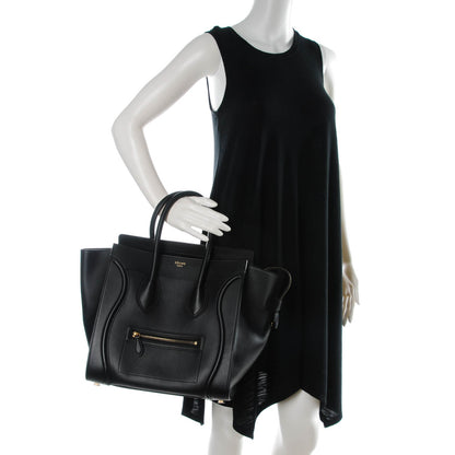Celine Smooth Calfskin Mini Luggage Black 2 of 8
