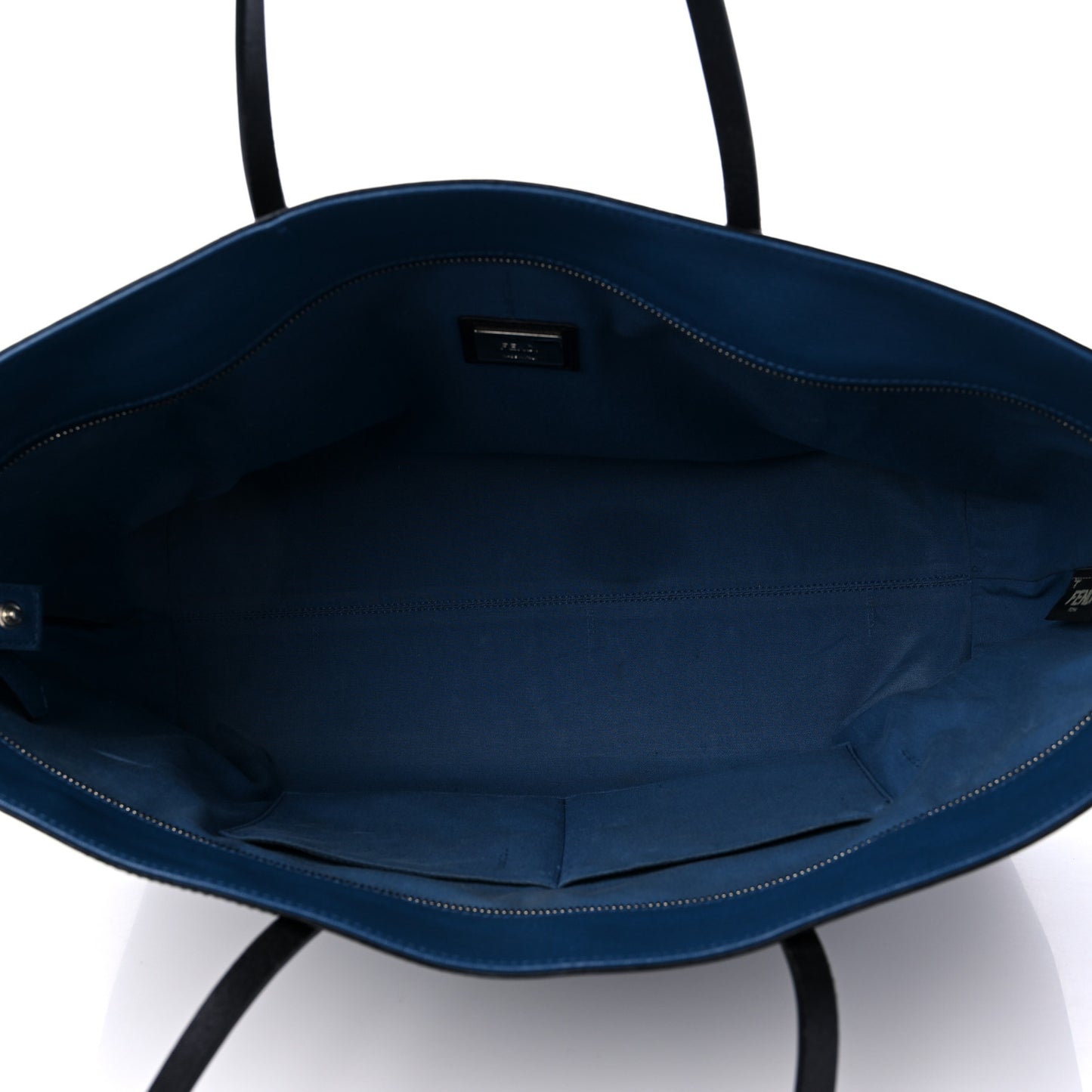 Vitello Elite Cuoio Monster Buggies Medium Roll Tote Black Multicolor Blue Cobalto