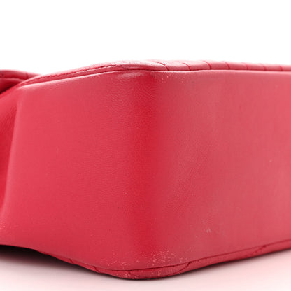 Chanel Lambskin Borse Romane Single Flap Dark Pink 9 of 14