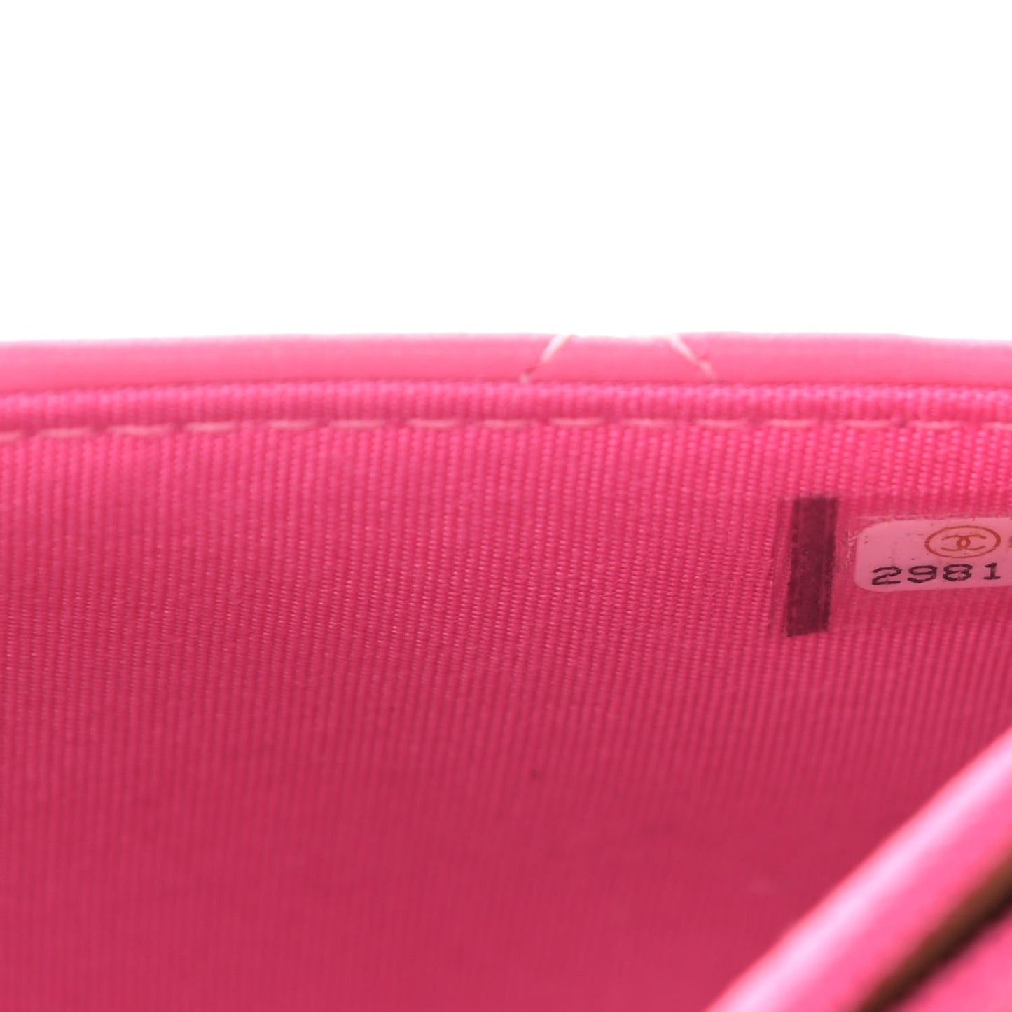 Lambskin Quilted CC Pearl Crush Wallet on Chain WOC Pink
