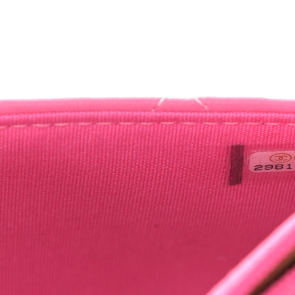 Chanel Lambskin Quilted CC Pearl Crush Wallet on Chain WOC Pink 8 of 13