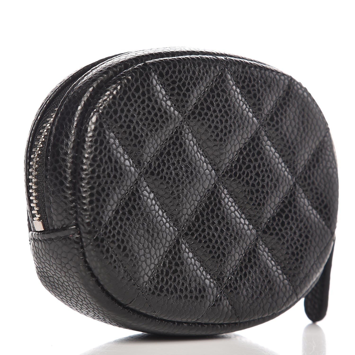 Chanel Caviar Quilted Zip Around Classic Coin Purse Black 3 of 8