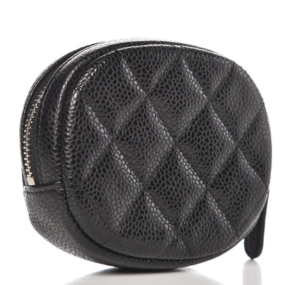 Chanel Caviar Quilted Zip Around Classic Coin Purse Black 3 of 8