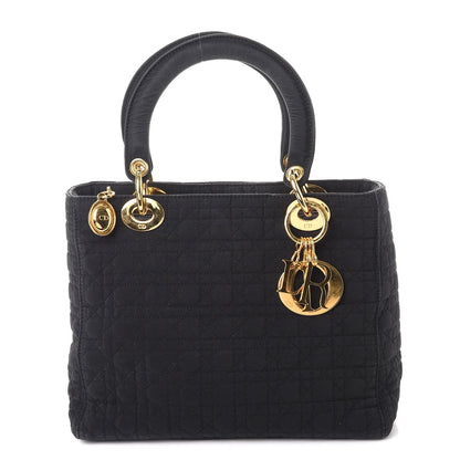 Christian Dior Nylon Cannage Medium Lady Dior Black 1 of 12