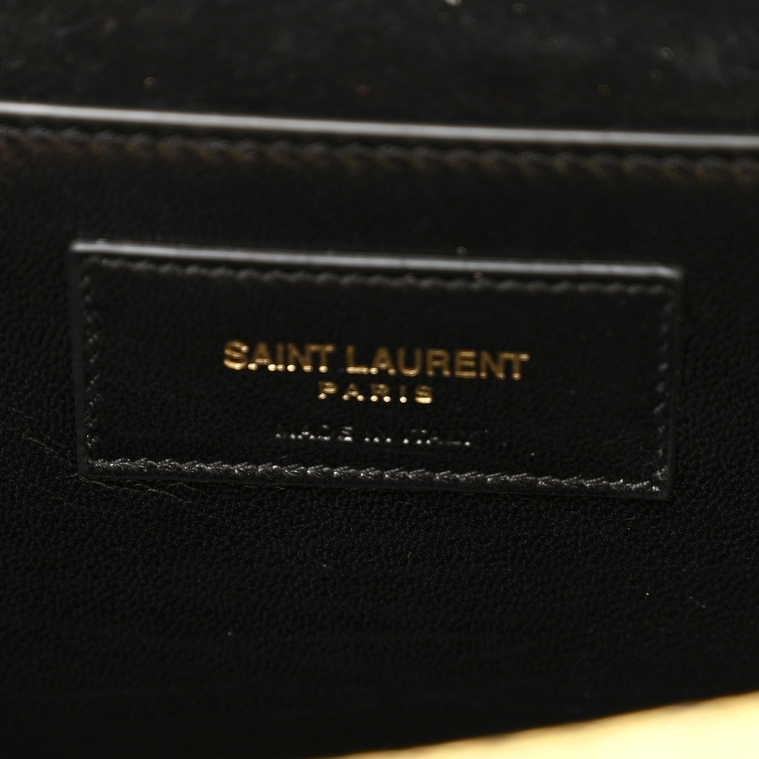 Saint Laurent Metallic Calfskin Snakeskin Embossed Classic Monogram Tassel Clutch Gold 6 of 7
