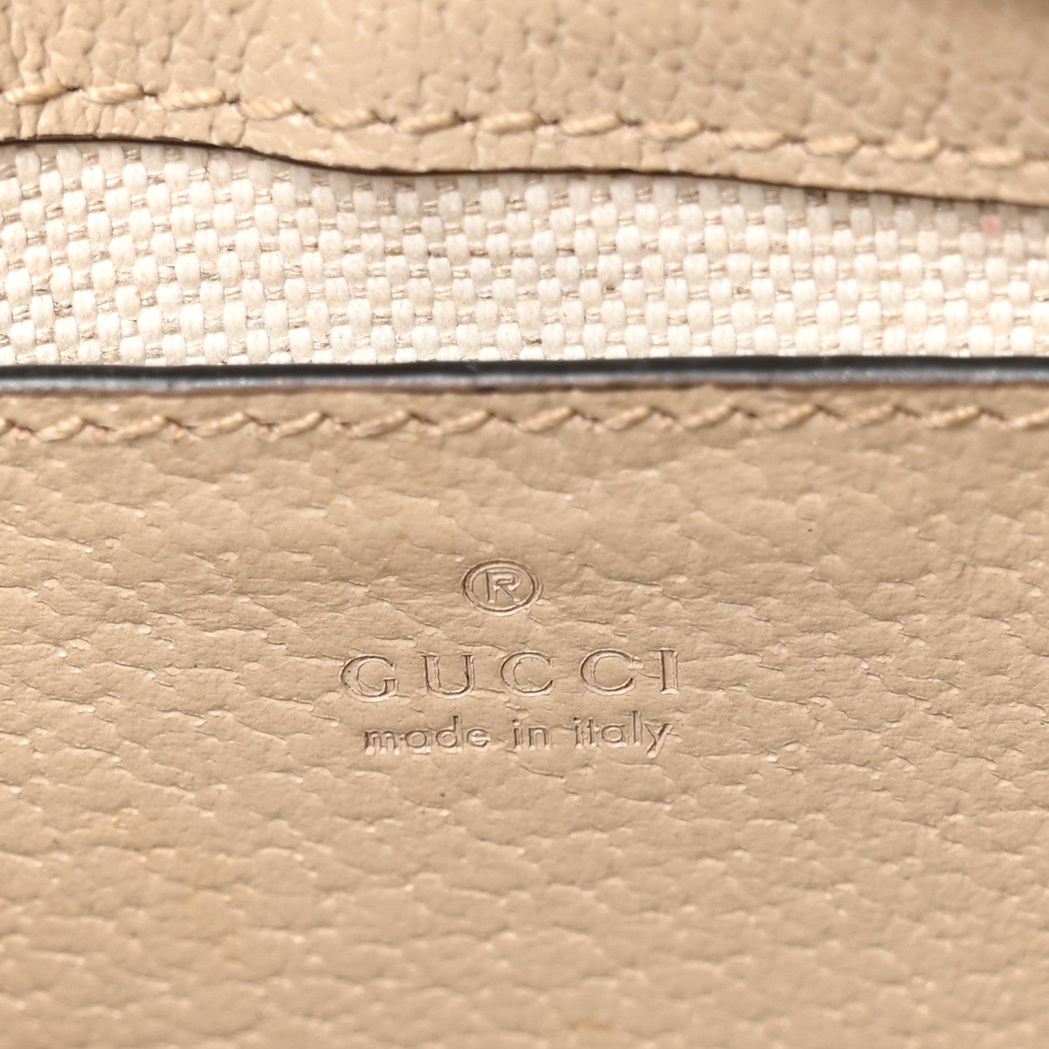 Gucci GG Supreme Monogram Textured Dollar Calfskin Web Mini Ophidia GG Handbag Beige Mystic White Oatmeal 6 of 11