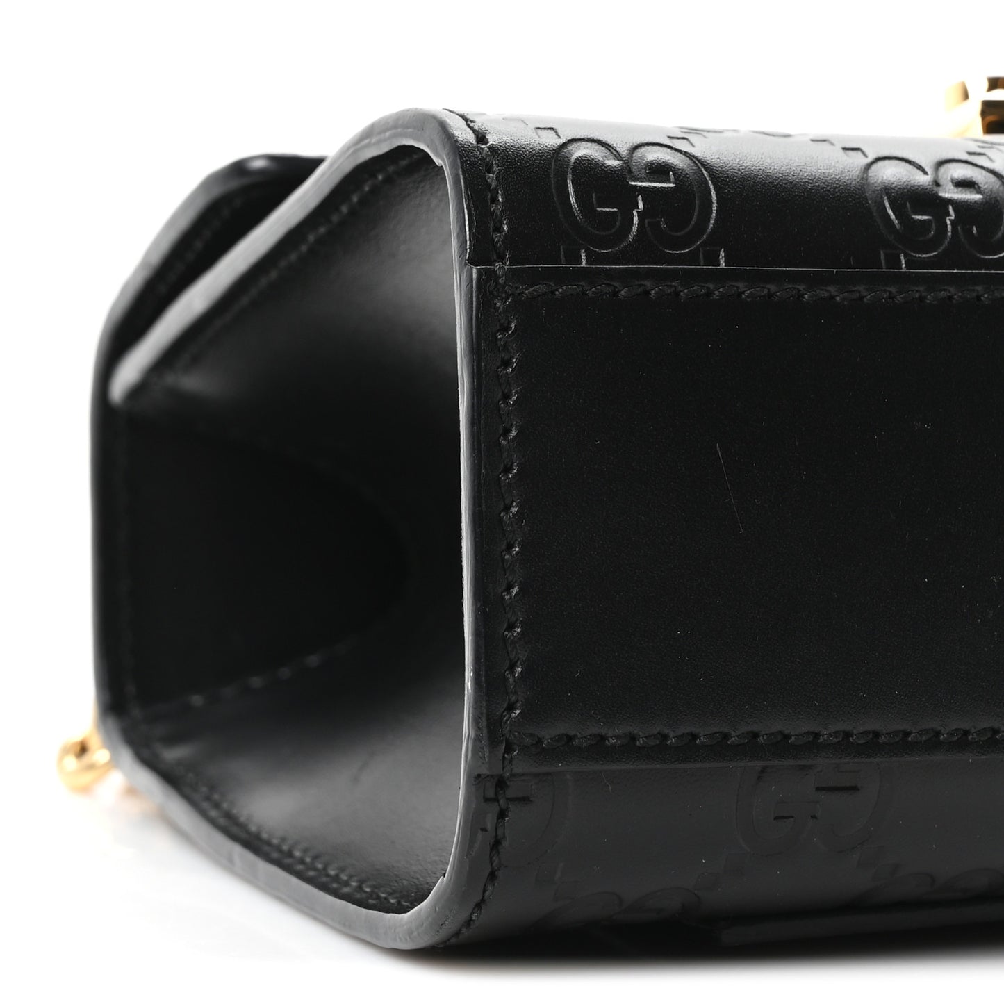 Guccissima Small Padlock Shoulder Bag Black